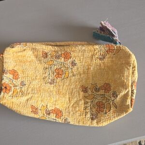 Floral Yellow Pouch